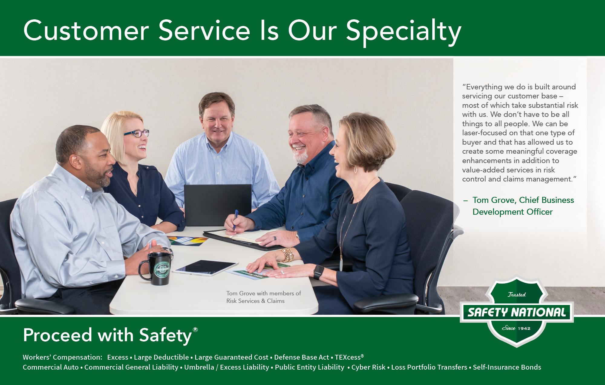 Customer Service Is Our Specialty Safety National