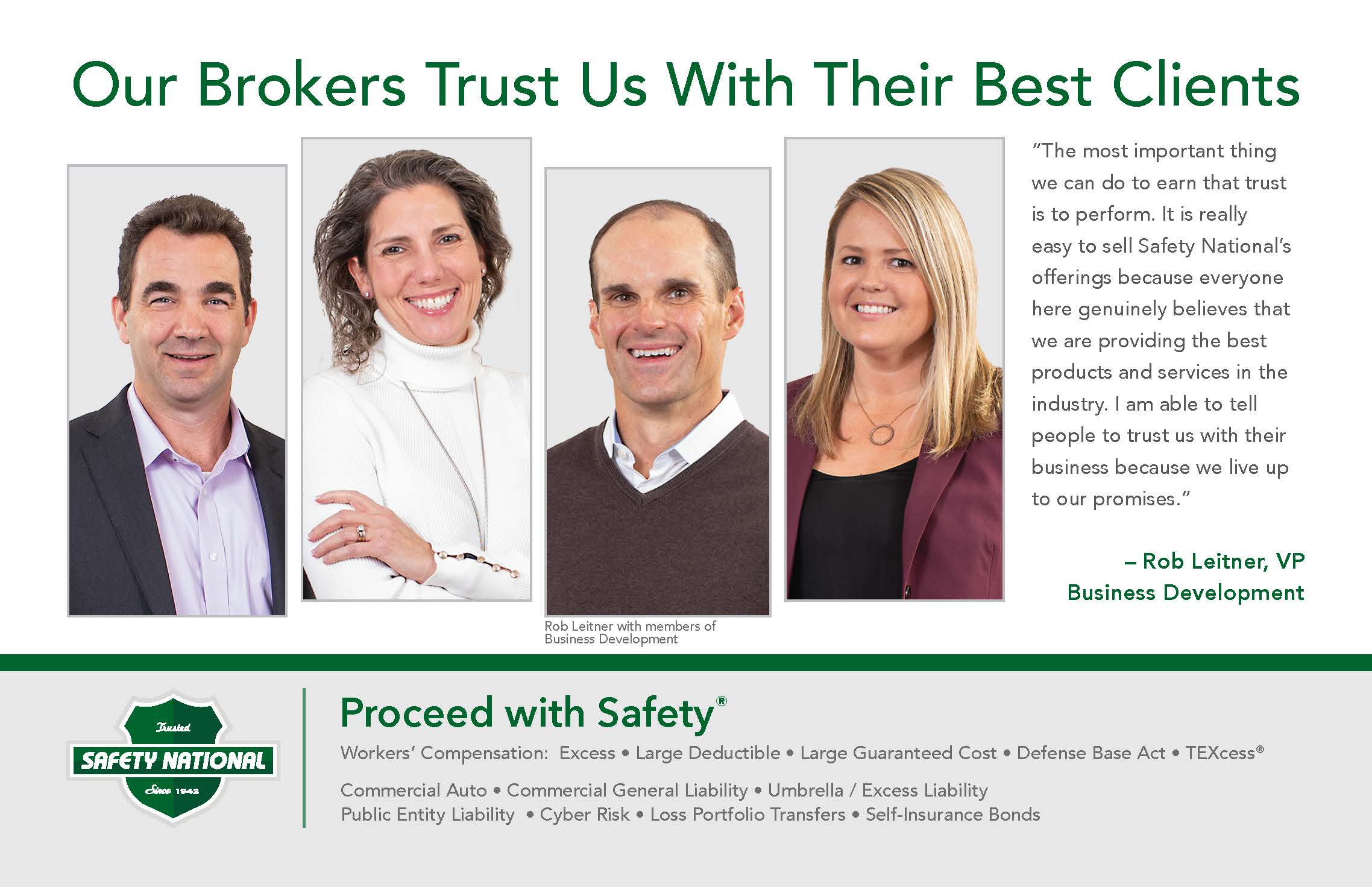 2021 Our Brokers Trust Us With Their Best Clients