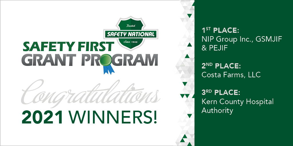 Safety National Awards Safety First Grants for Creative Risk Control Solutions